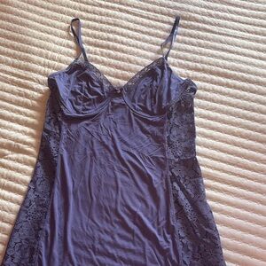 Elegant Blue Lace Chemise